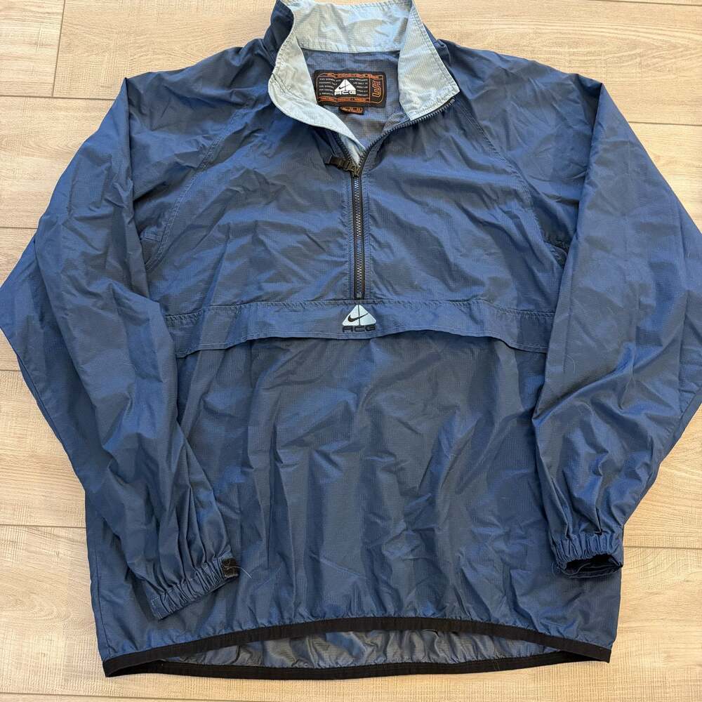 Vintage Nike ACG Mens XL Navy Blue Half Zip